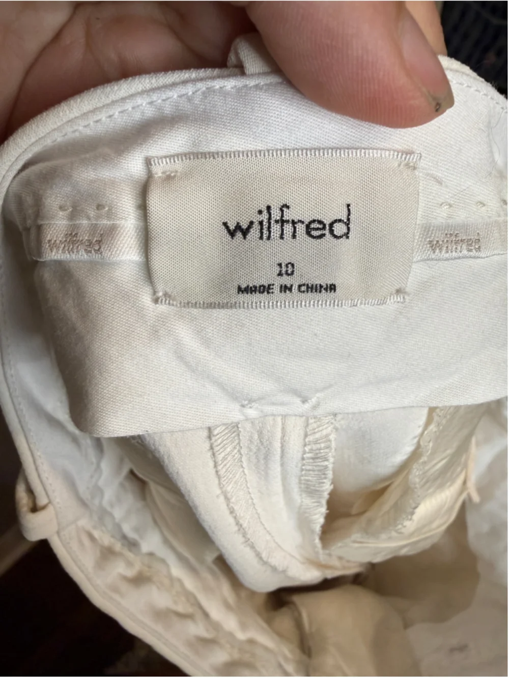 Aritzia Wilfred Effortless Linen TENCEL Wide Leg Pants Sz 10